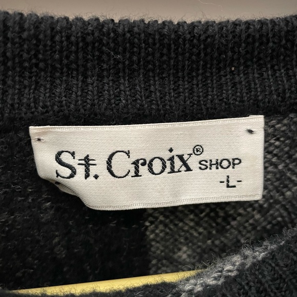 Vintage black and grey St. Croix sweater. L size - Picture 3 of 3